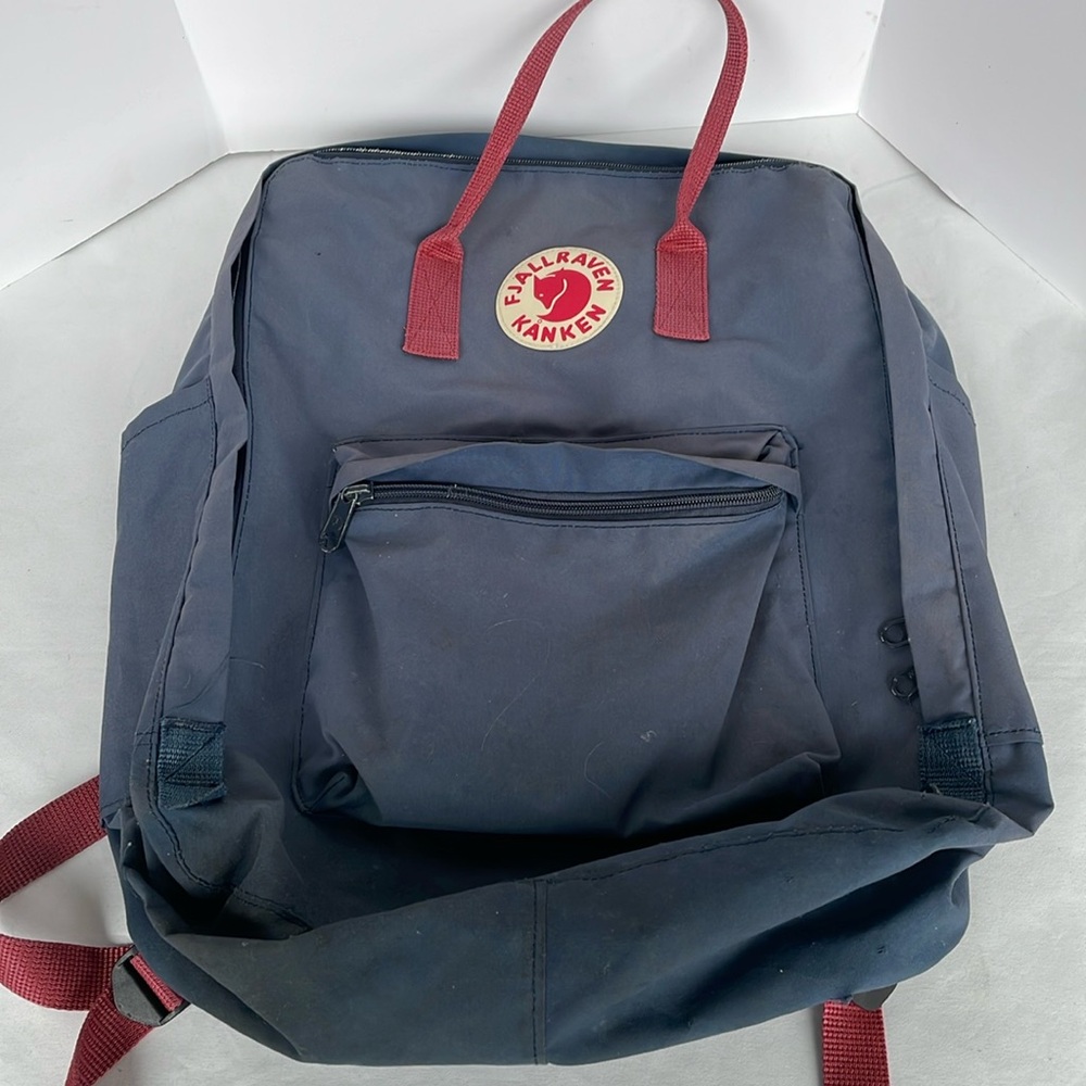 FjallRaven Kanken Womens Student Backpack Blue and Red